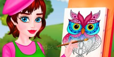 jugar Colorea Zentangle con dibujos de búhos online