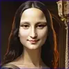 Experimenta la moda única de Mona Lisa GIF Corto